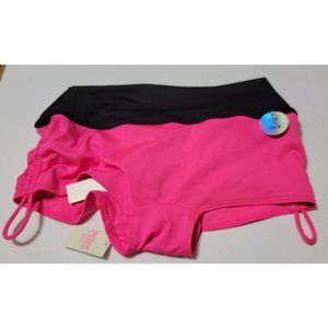 NWT Victoria's Secret "PINK" Gym to Swim Ruched Shorts Neon Pink XS